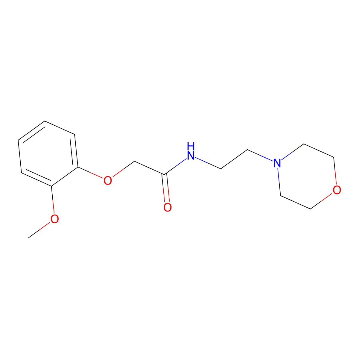 2-(2-methoxyphenoxy)-N-(2-morpholin-4-ylethyl)acetamide molecular structure, CAS 433330-24-6
