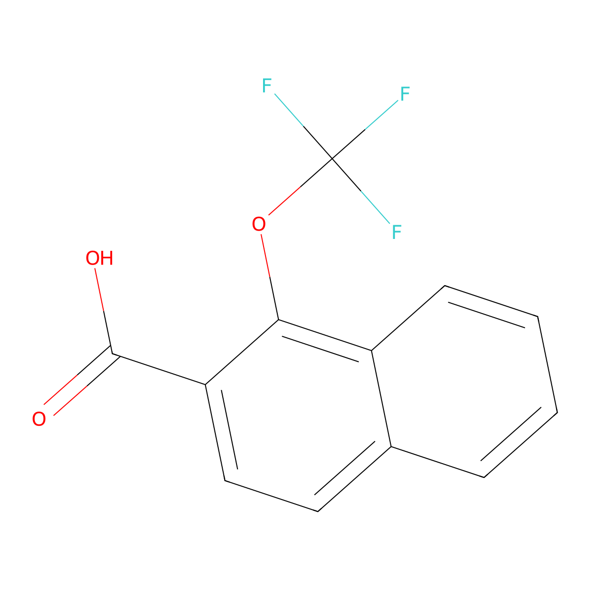 1-(Trifluoromethoxy)naphthalene-2-carboxylic acid molecular structure, CAS 433330-69-9