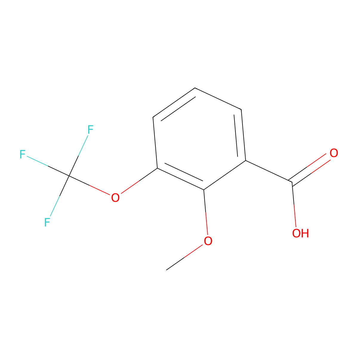 2-Methoxy-3-(trifluoromethoxy)benzoic acid molecular structure, CAS 433330-71-3