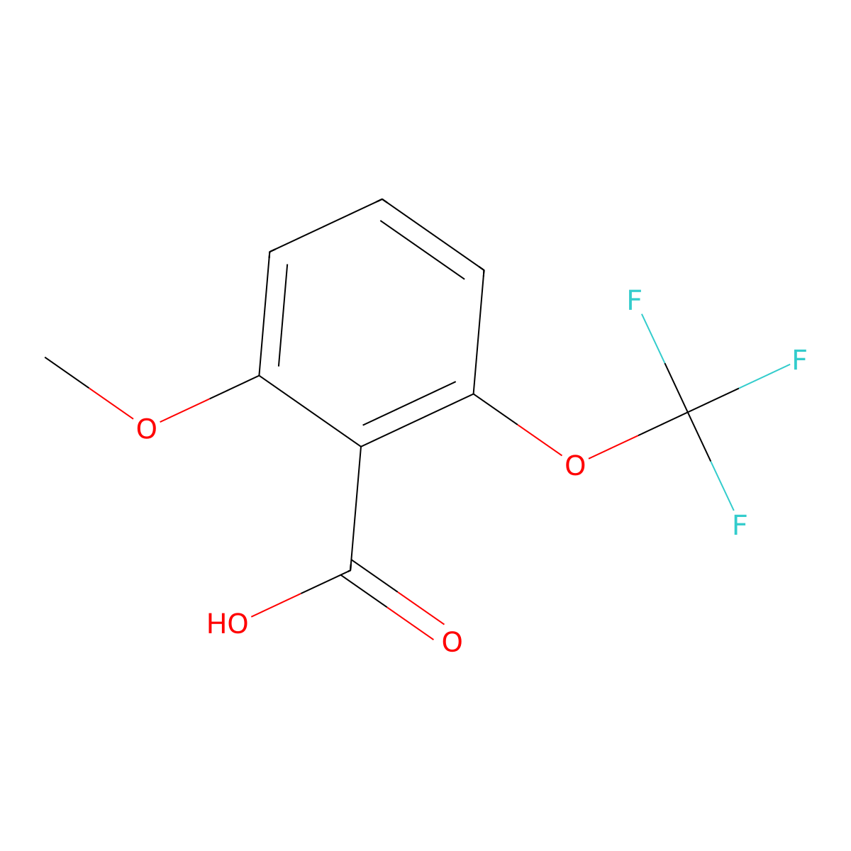 2-Methoxy-6-(trifluoromethoxy)benzoic acid molecular structure, CAS 433330-72-4