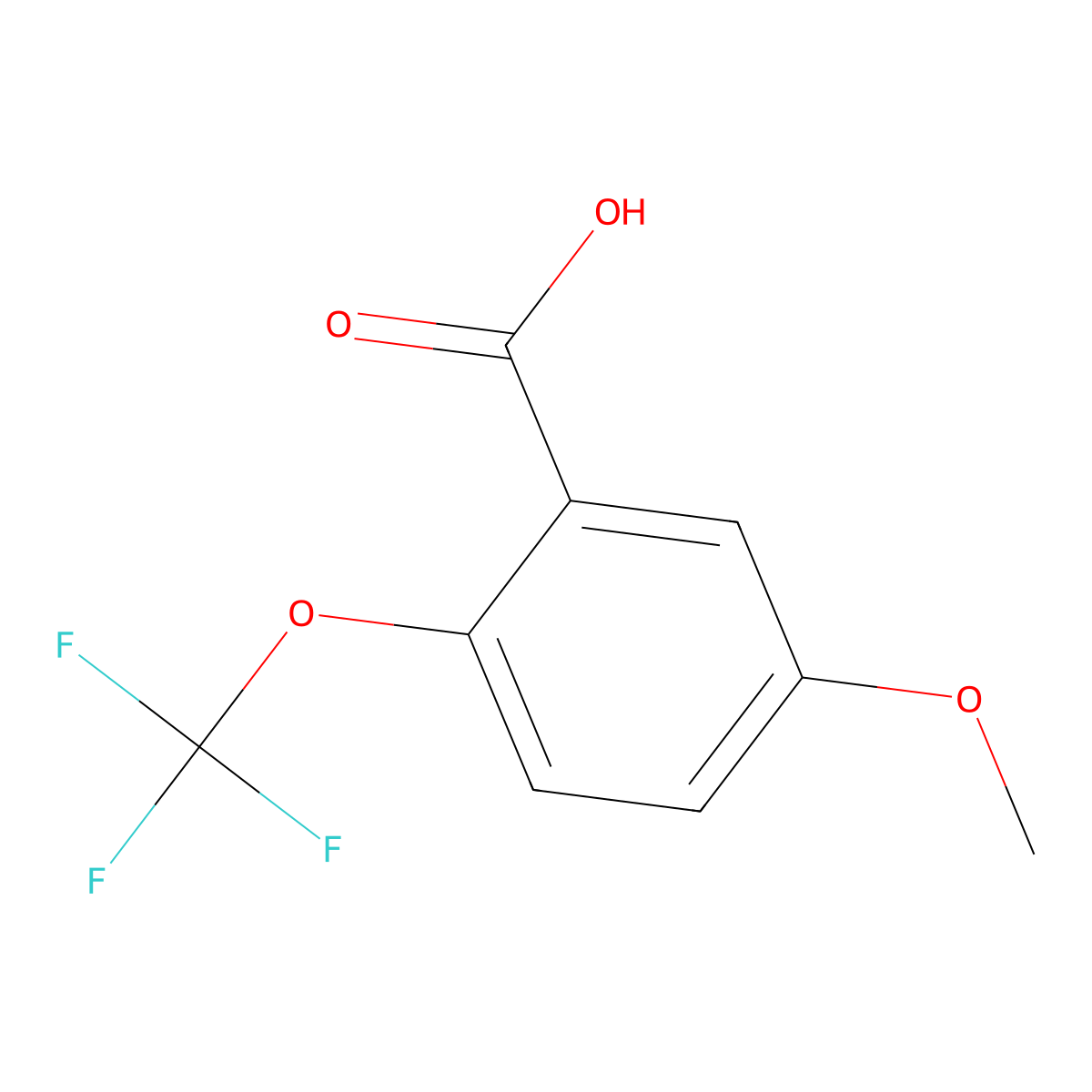 5-Methoxy-2-(trifluoromethoxy)benzoic acid molecular structure, CAS 433330-73-5