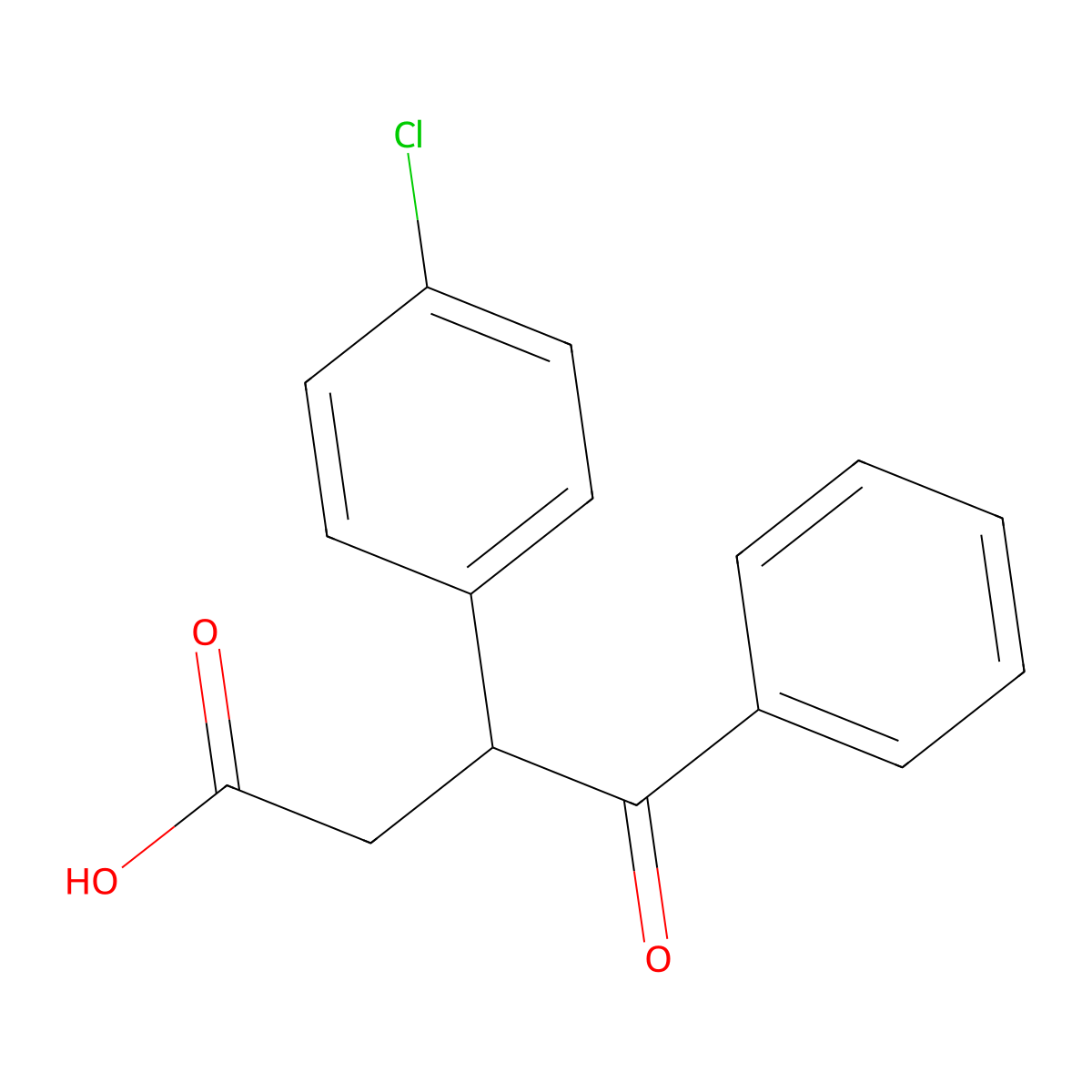 3-(4-Chlorophenyl)-4-oxo-4-phenylbutanoic acid molecular structure, CAS 433330-74-6