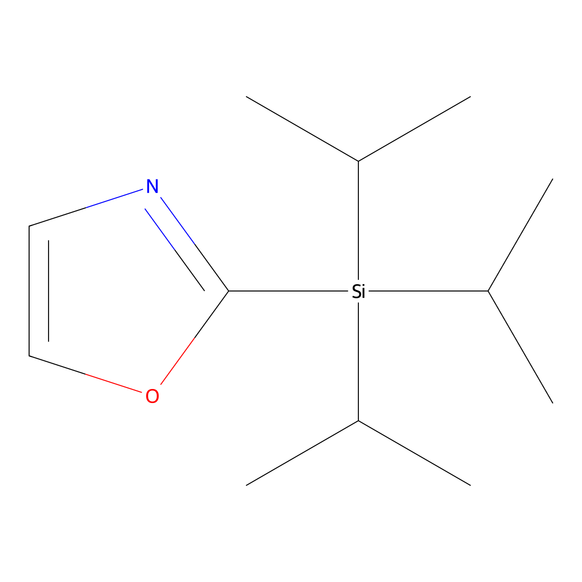 2-(Tris(propan-2-yl)silyl)-1,3-oxazole molecular structure, CAS 433332-27-5