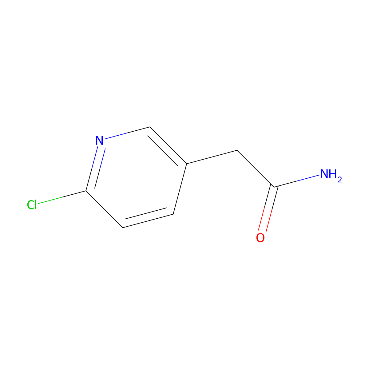 2-(6-Chloropyridin-3-YL)acetamide molecular structure, CAS 433336-90-4