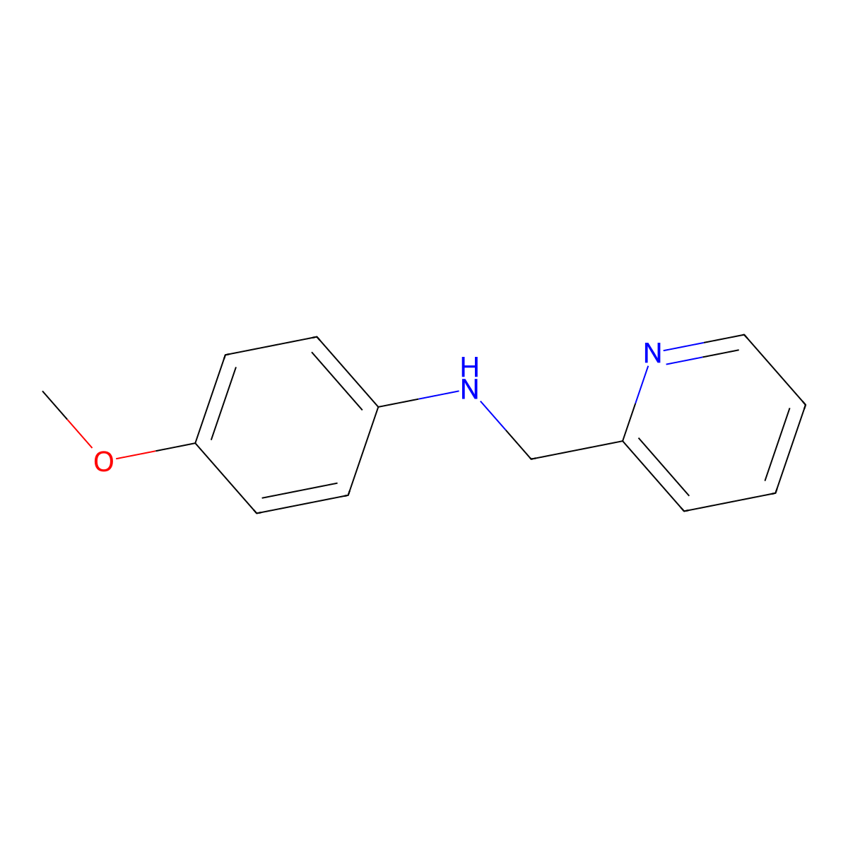N-(4-Methoxyphenyl)-2-pyridinemethanamine molecular structure, CAS 4334-27-4