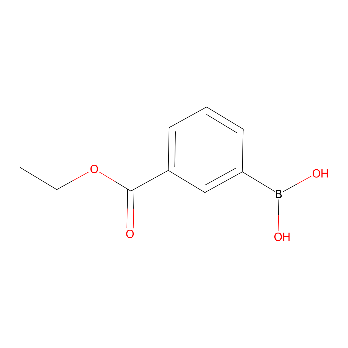 (3-Ethoxycarbonylphenyl)boronic acid molecular structure, CAS 4334-87-6