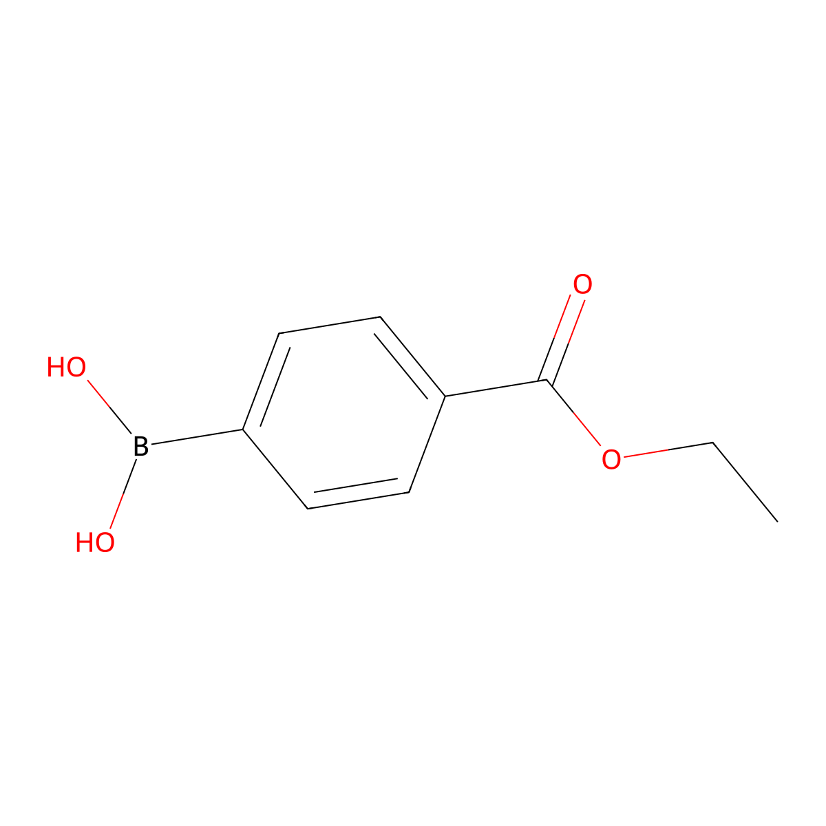 4-Ethoxycarbonylphenylboronic acid molecular structure, CAS 4334-88-7
