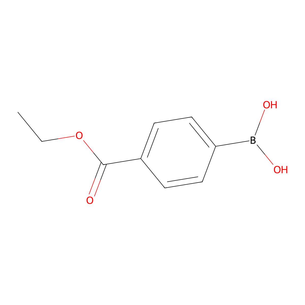 4-Ethoxycarbonylphenylboronic acid molecular structure, CAS 4334-88-7