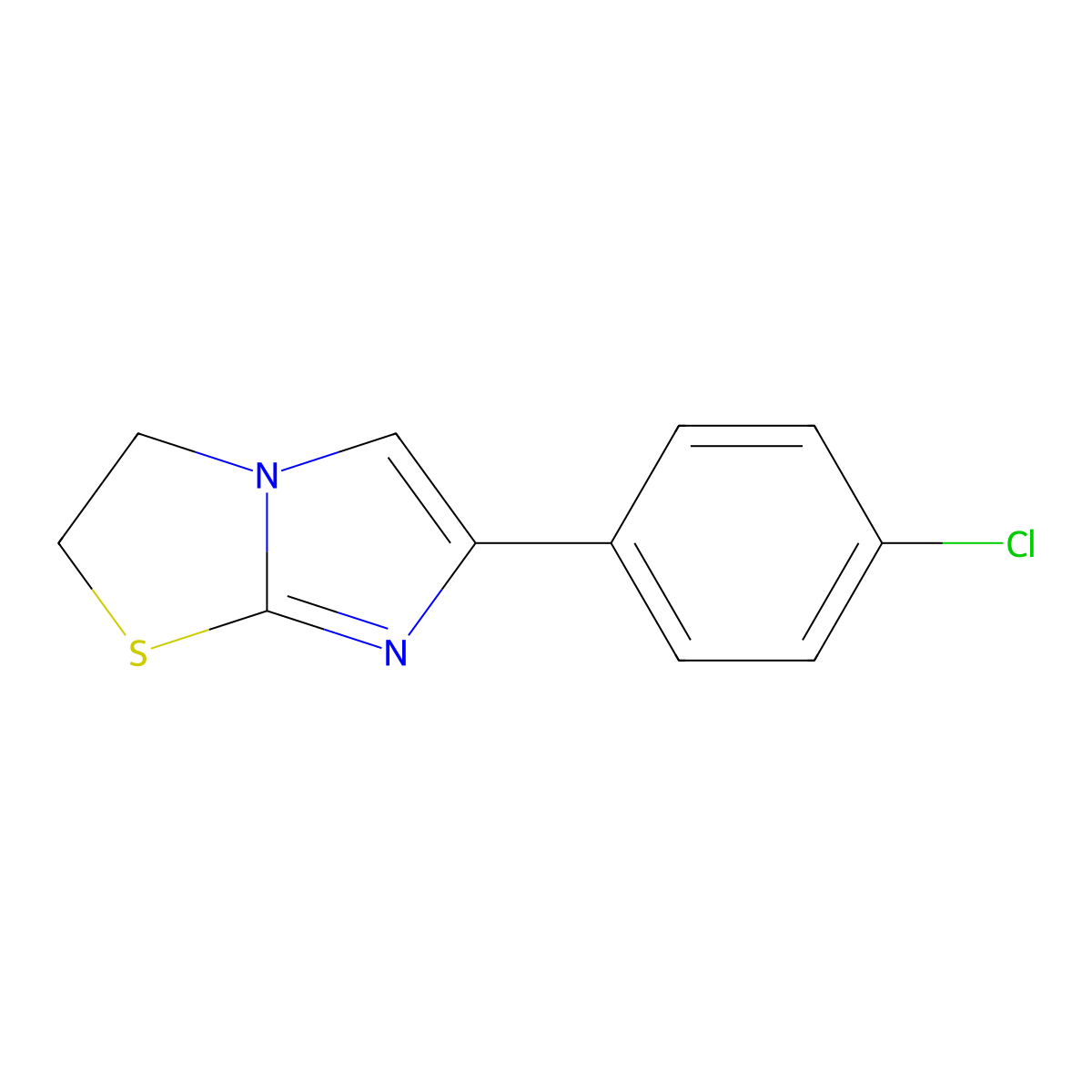 6-(4-Chlorophenyl)-2,3-dihydroimidazo[2,1-b][1,3]thiazole molecular structure, CAS 4335-32-4