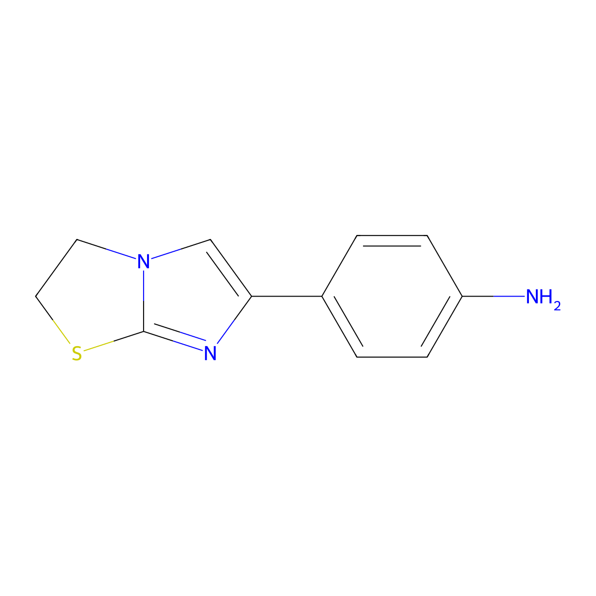 4-(2,3-Dihydroimidazo[2,1-b][1,3]thiazol-6-yl)aniline molecular structure, CAS 4335-34-6