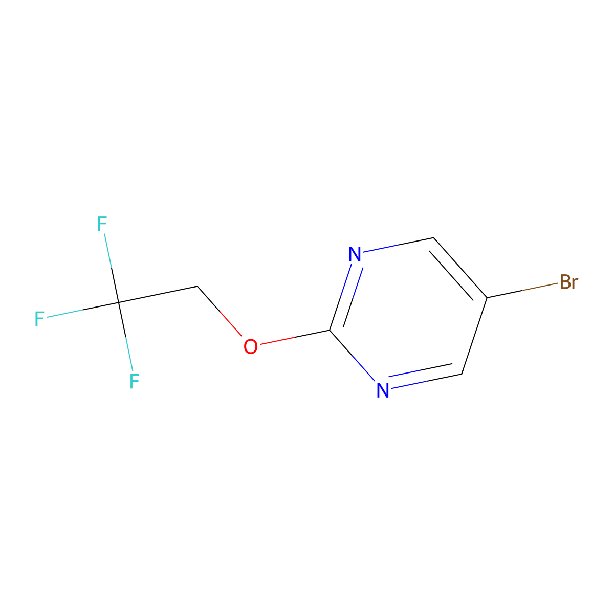 5-Bromo-2-(2,2,2-trifluoroethoxy)pyrimidine molecular structure, CAS 433683-47-7