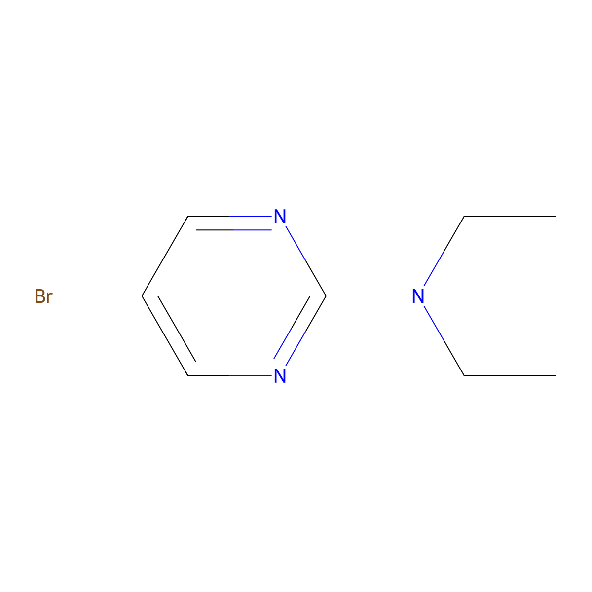 5-bromo-N,N-diethylpyrimidin-2-amine molecular structure, CAS 433684-23-2