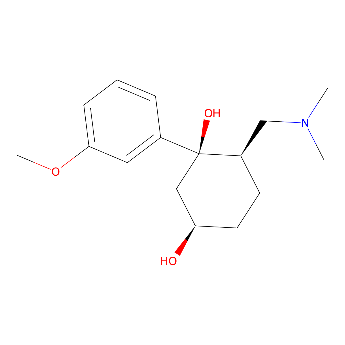 (1R,3R,6R)-6-[(dimethylamino)methyl]-1-(3-methoxyphenyl)cyclohexane-1,3-diol molecular structure, CAS 433686-04-5
