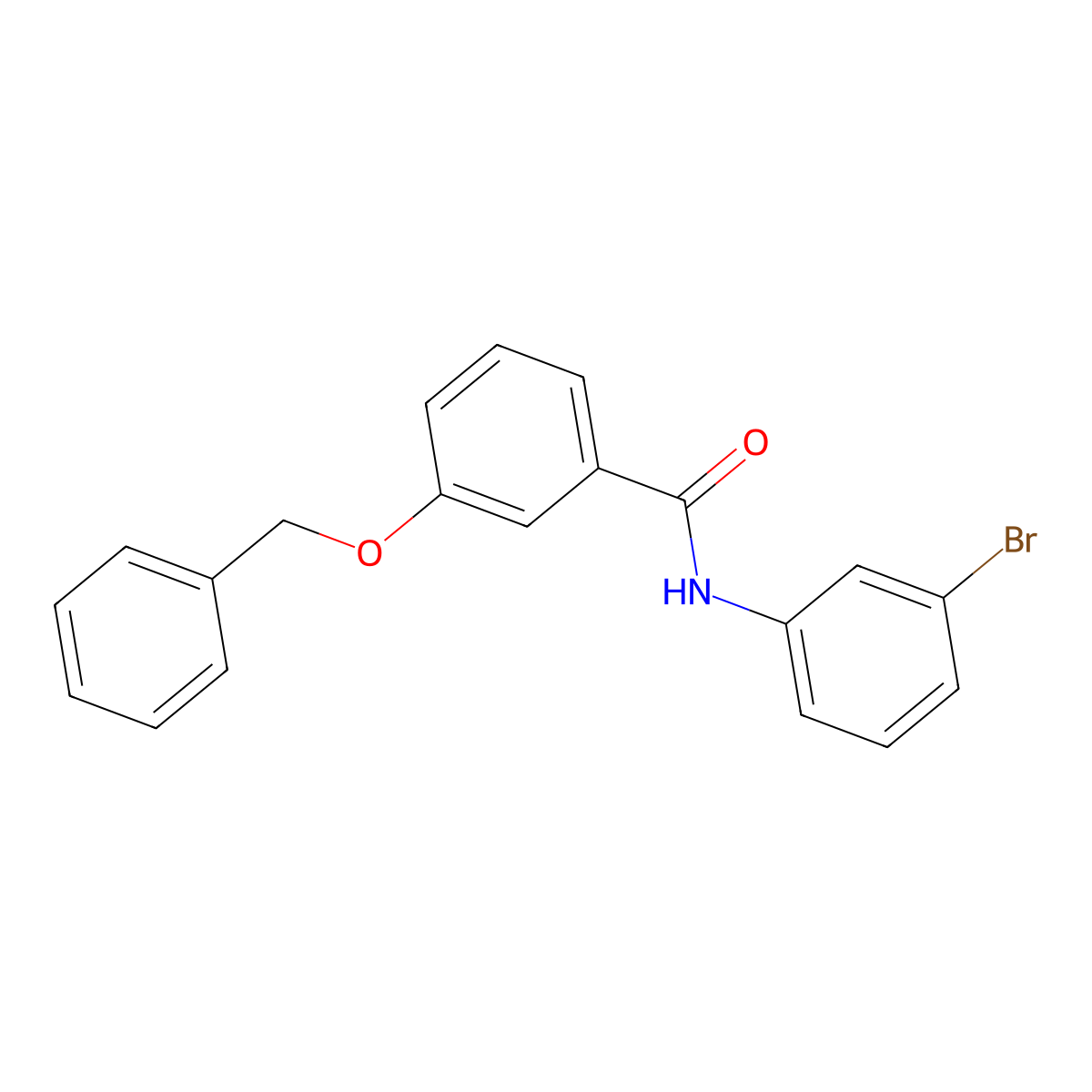 N-(3-bromophenyl)-3-phenylmethoxybenzamide molecular structure, CAS 433687-32-2