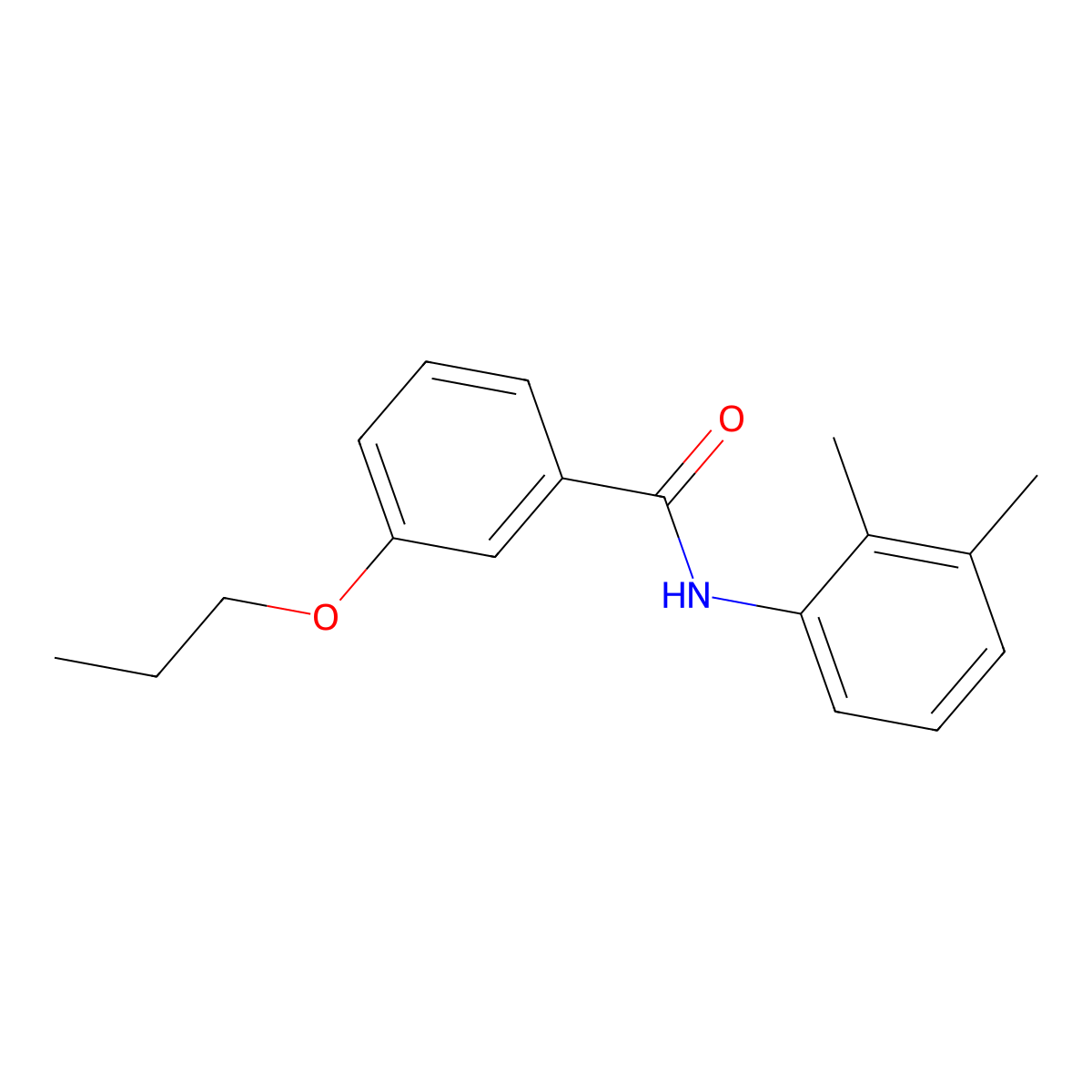 N-(2,3-dimethylphenyl)-3-propoxybenzamide molecular structure, CAS 433687-34-4