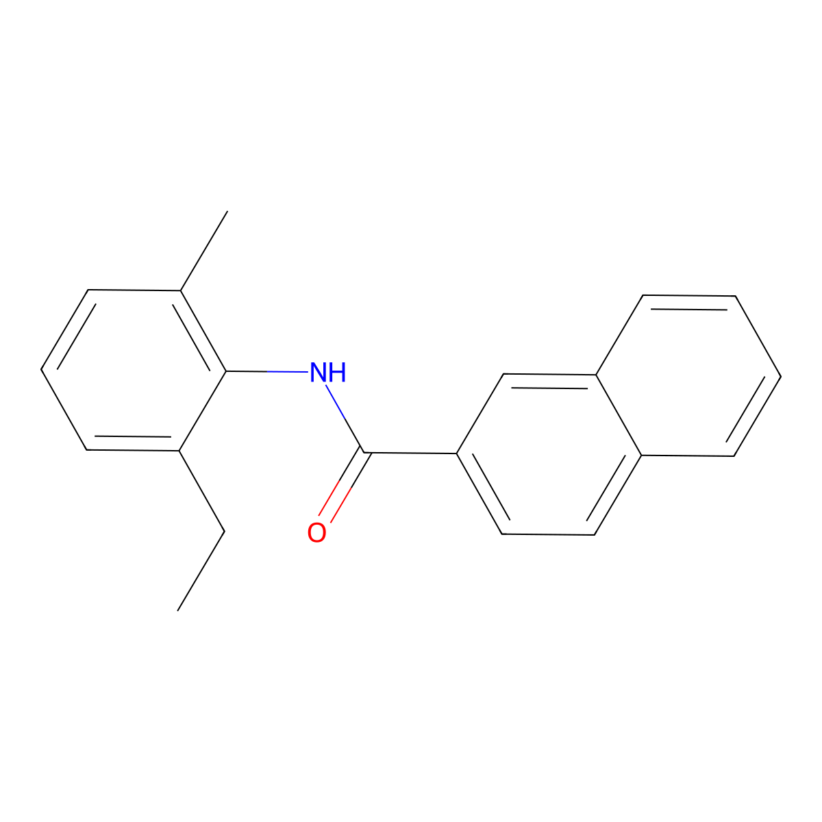 N-(2-ethyl-6-methylphenyl)naphthalene-2-carboxamide molecular structure, CAS 433687-76-4
