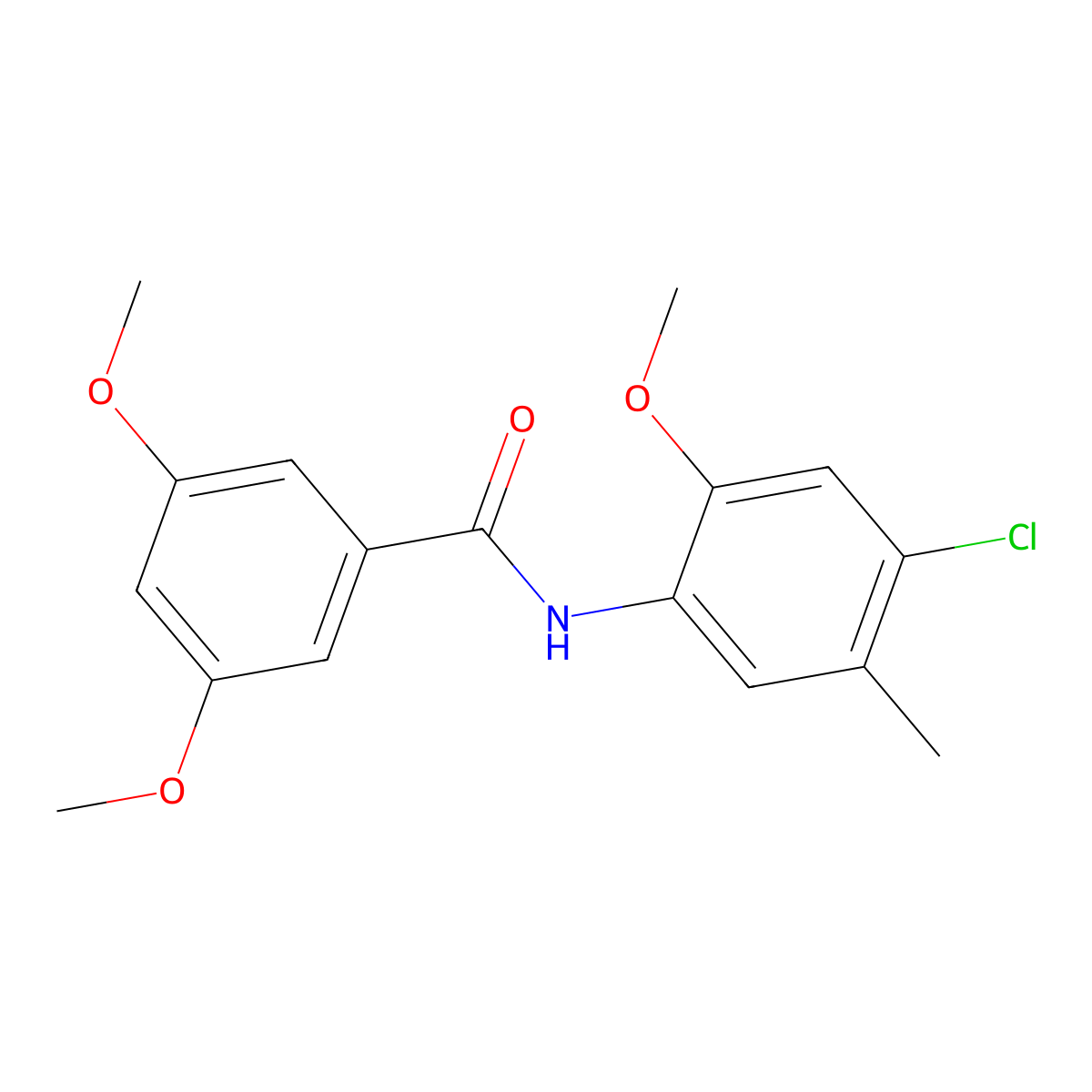 N-(4-chloro-2-methoxy-5-methylphenyl)-3,5-dimethoxybenzamide molecular structure, CAS 433687-80-0
