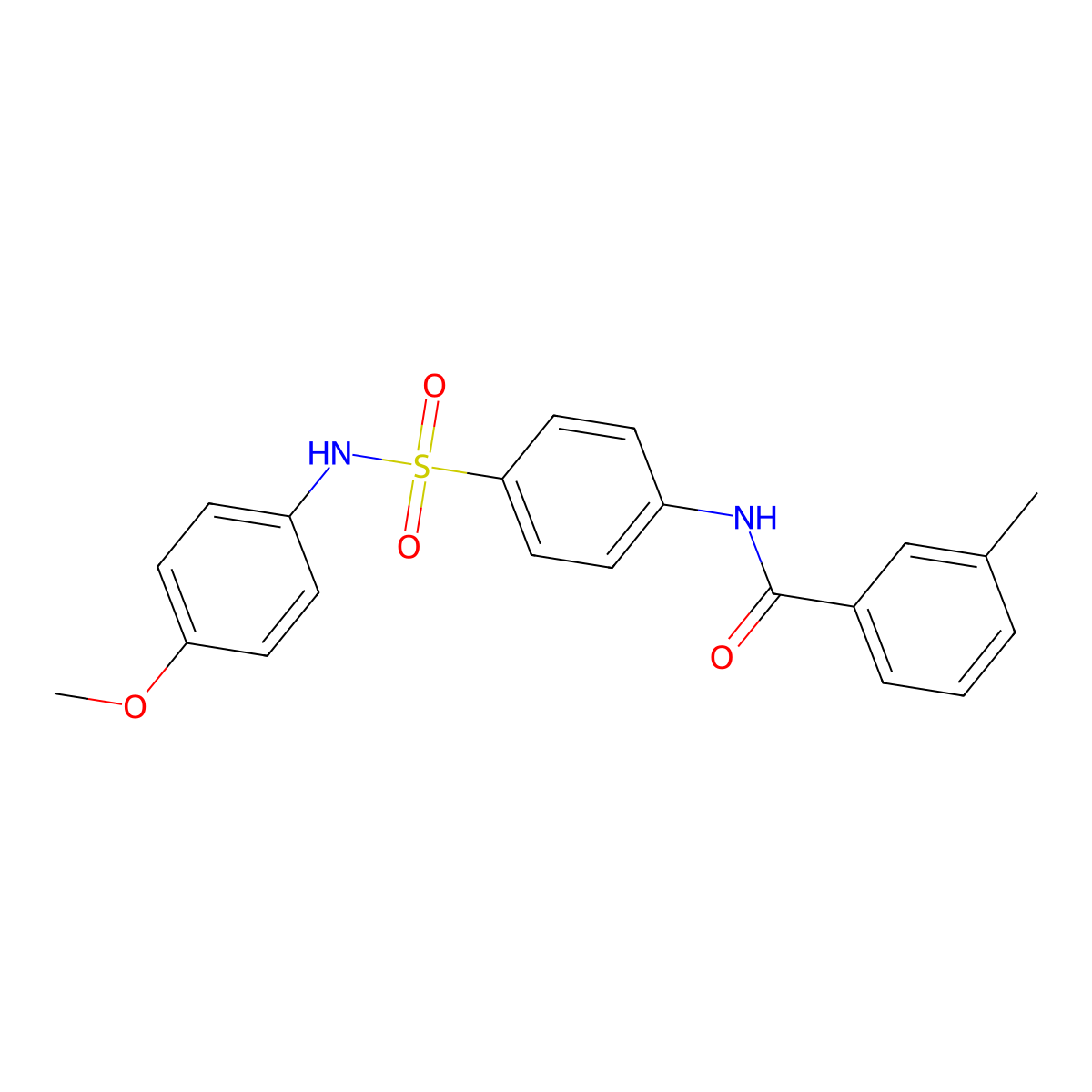 N-[4-[(4-methoxyphenyl)sulfamoyl]phenyl]-3-methylbenzamide molecular structure, CAS 433688-10-9