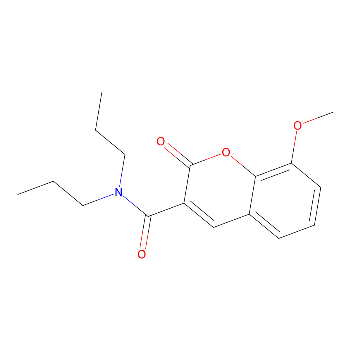 8-methoxy-2-oxo-N,N-dipropyl-2H-chromene-3-carboxamide molecular structure, CAS 433688-11-0