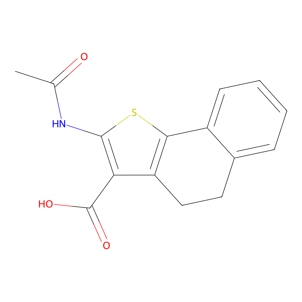 2-(Acetylamino)-4,5-dihydronaphtho[1,2-b]thiophene-3-carboxylic acid molecular structure, CAS 433688-29-0