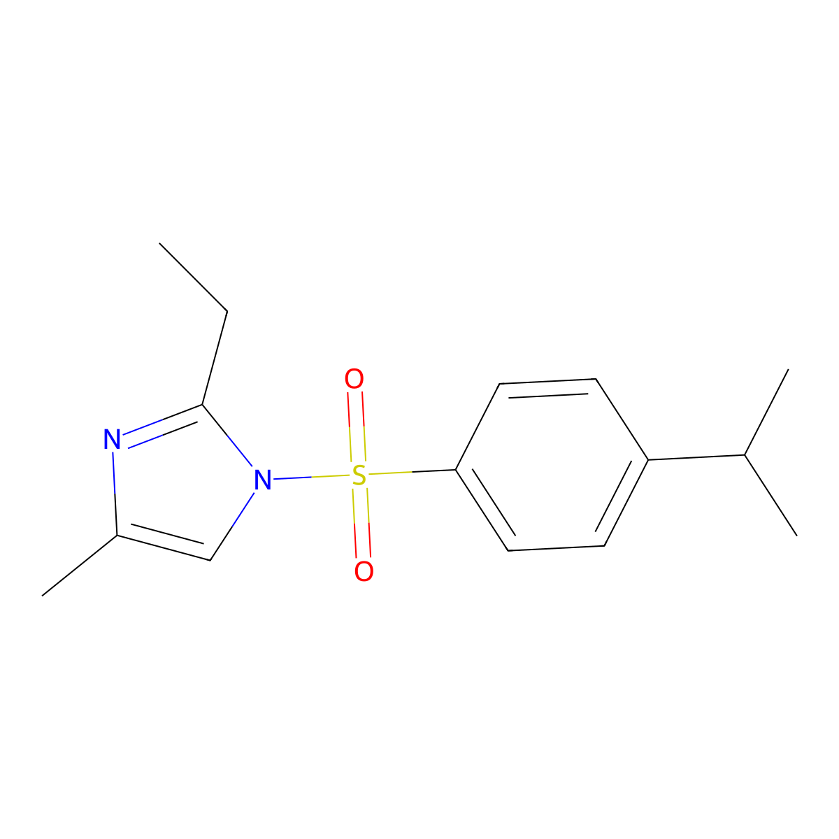 2-ethyl-1-[(4-isopropylphenyl)sulfonyl]-4-methyl-1H-imidazole molecular structure, CAS 433688-32-5