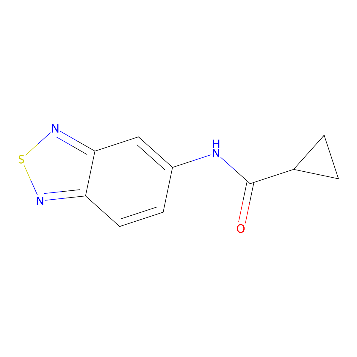 N-(2,1,3-benzothiadiazol-5-yl)cyclopropanecarboxamide molecular structure, CAS 433688-50-7