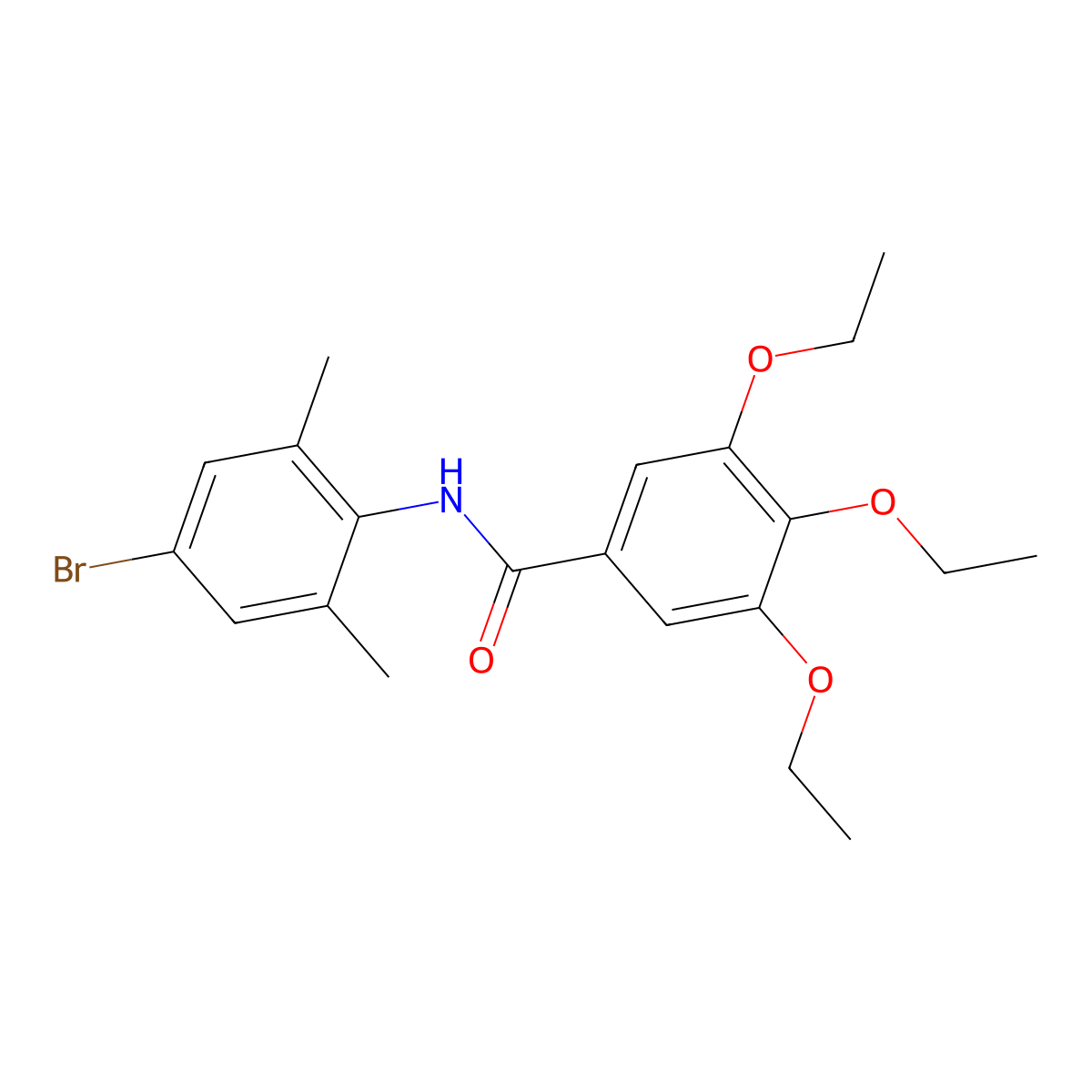 N-(4-bromo-2,6-dimethylphenyl)-3,4,5-triethoxybenzamide molecular structure, CAS 433688-57-4