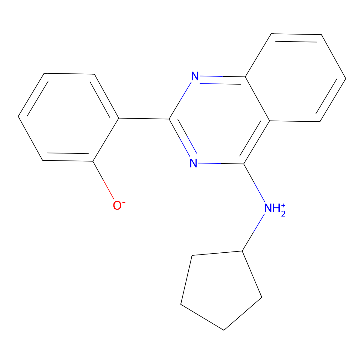 2-(4-(Cyclopentylamino)quinazolin-2-yl)phenol molecular structure, CAS 433688-73-4