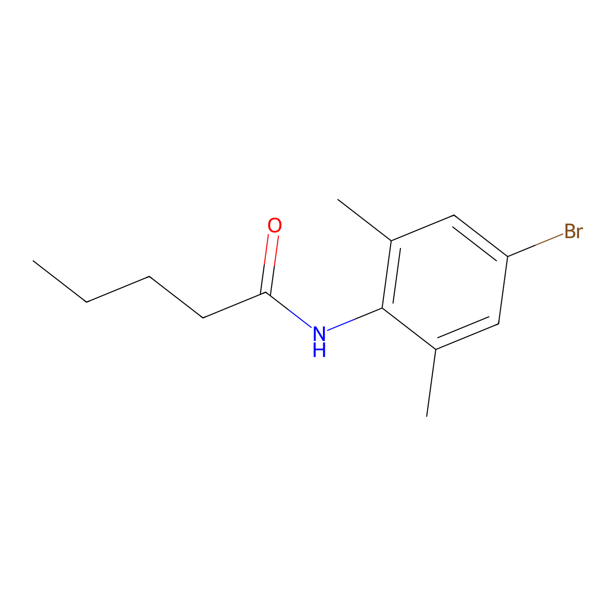 N-(4-bromo-2,6-dimethylphenyl)pentanamide molecular structure, CAS 433688-74-5