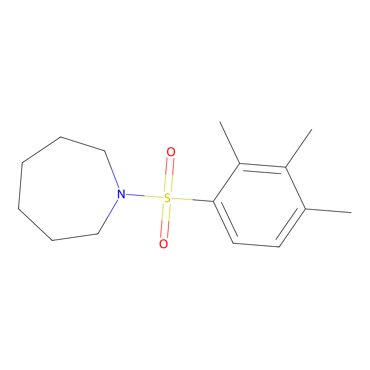 1-(2,3,4-Trimethylbenzenesulfonyl)azepane molecular structure, CAS 433688-93-8