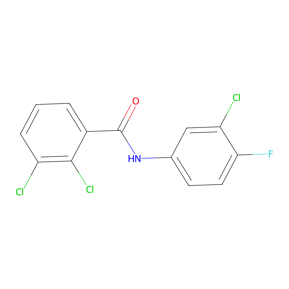 2,3-dichloro-N-(3-chloro-4-fluorophenyl)benzamide molecular structure, CAS 433689-07-7