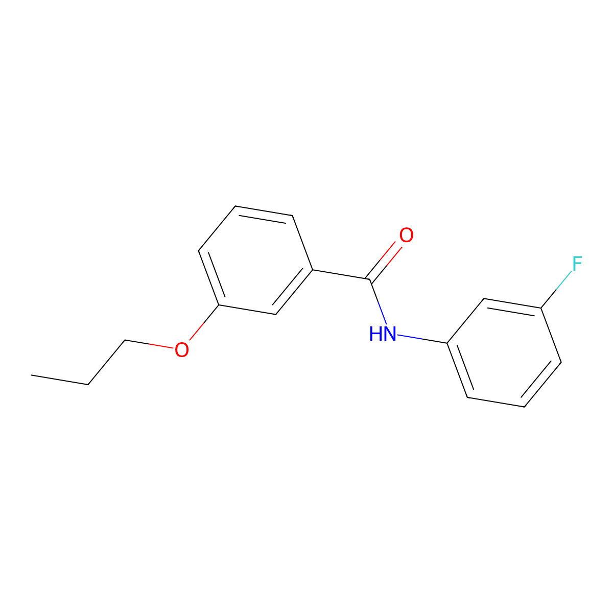 N-(3-fluorophenyl)-3-propoxybenzamide molecular structure, CAS 433689-18-0