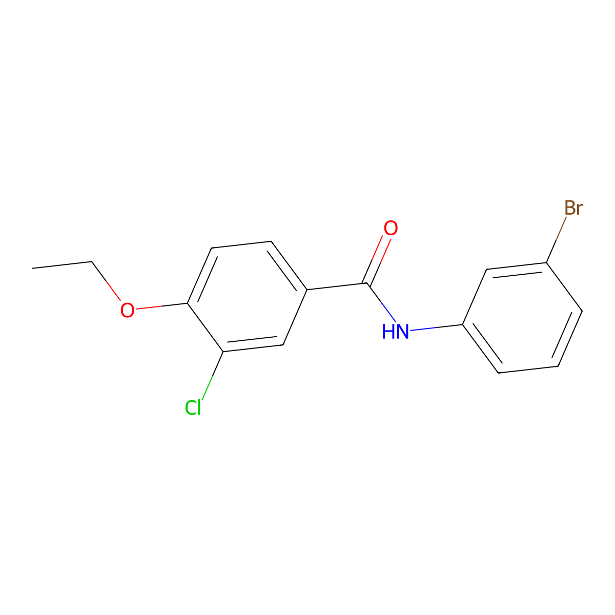 N-(3-bromophenyl)-3-chloro-4-ethoxybenzamide molecular structure, CAS 433689-28-2