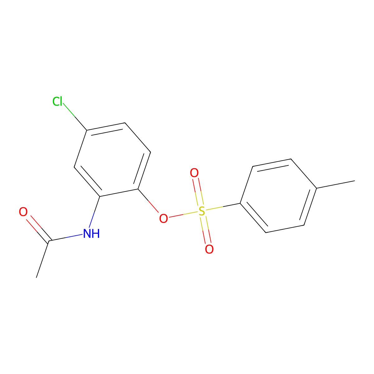 2-(Acetylamino)-4-chlorophenyl 4-methylbenzenesulfonate molecular structure, CAS 433689-39-5