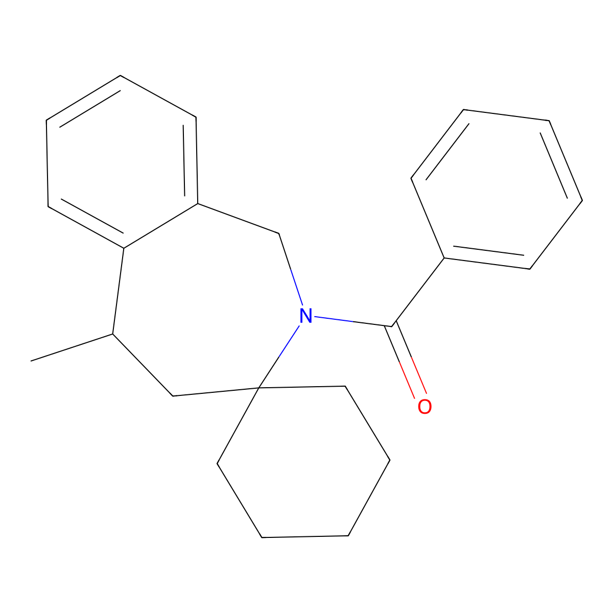(5-methylspiro[4,5-dihydro-1H-2-benzazepine-3,1'-cyclohexane]-2-yl)-phenylmethanone molecular structure, CAS 433689-94-2