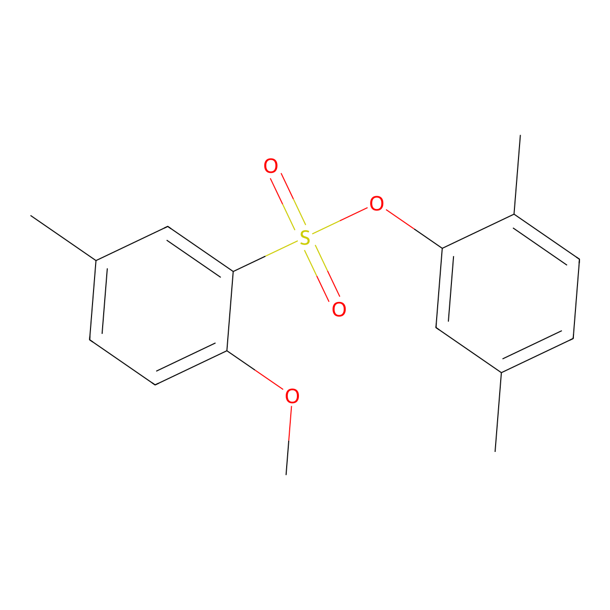 2,5-Dimethylphenyl 2-methoxy-5-methylbenzenesulfonate molecular structure, CAS 433690-10-9