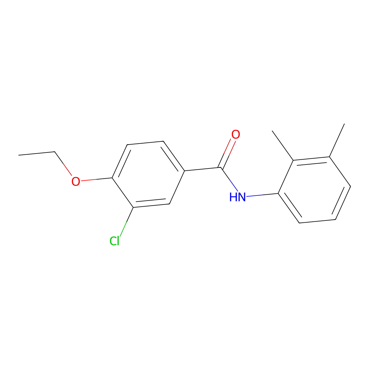 3-chloro-N-(2,3-dimethylphenyl)-4-ethoxybenzamide molecular structure, CAS 433690-24-5