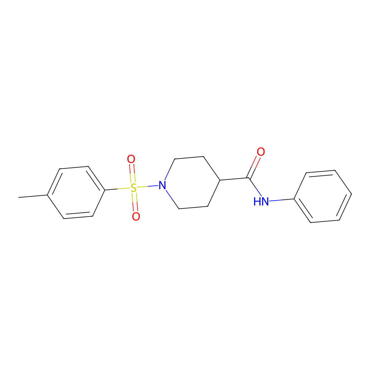 1-(4-methylphenyl)sulfonyl-N-phenylpiperidine-4-carboxamide molecular structure, CAS 433690-45-0