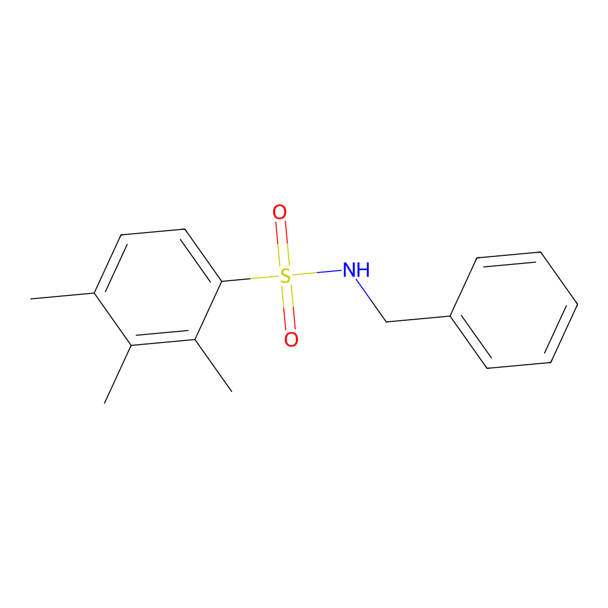 N-benzyl-2,3,4-trimethylbenzenesulfonamide molecular structure, CAS 433690-55-2
