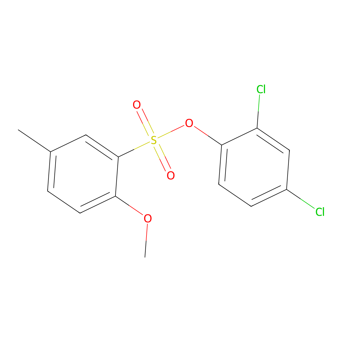 2,4-Dichlorophenyl 2-methoxy-5-methylbenzenesulfonate molecular structure, CAS 433690-65-4