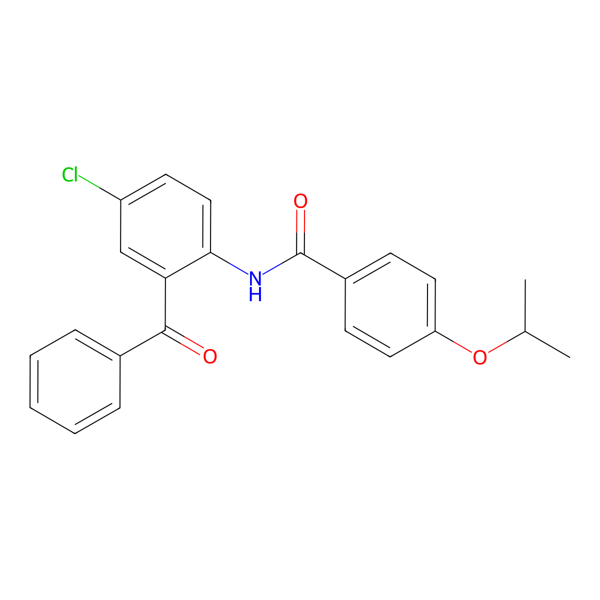N-(2-benzoyl-4-chlorophenyl)-4-propan-2-yloxybenzamide molecular structure, CAS 433690-75-6