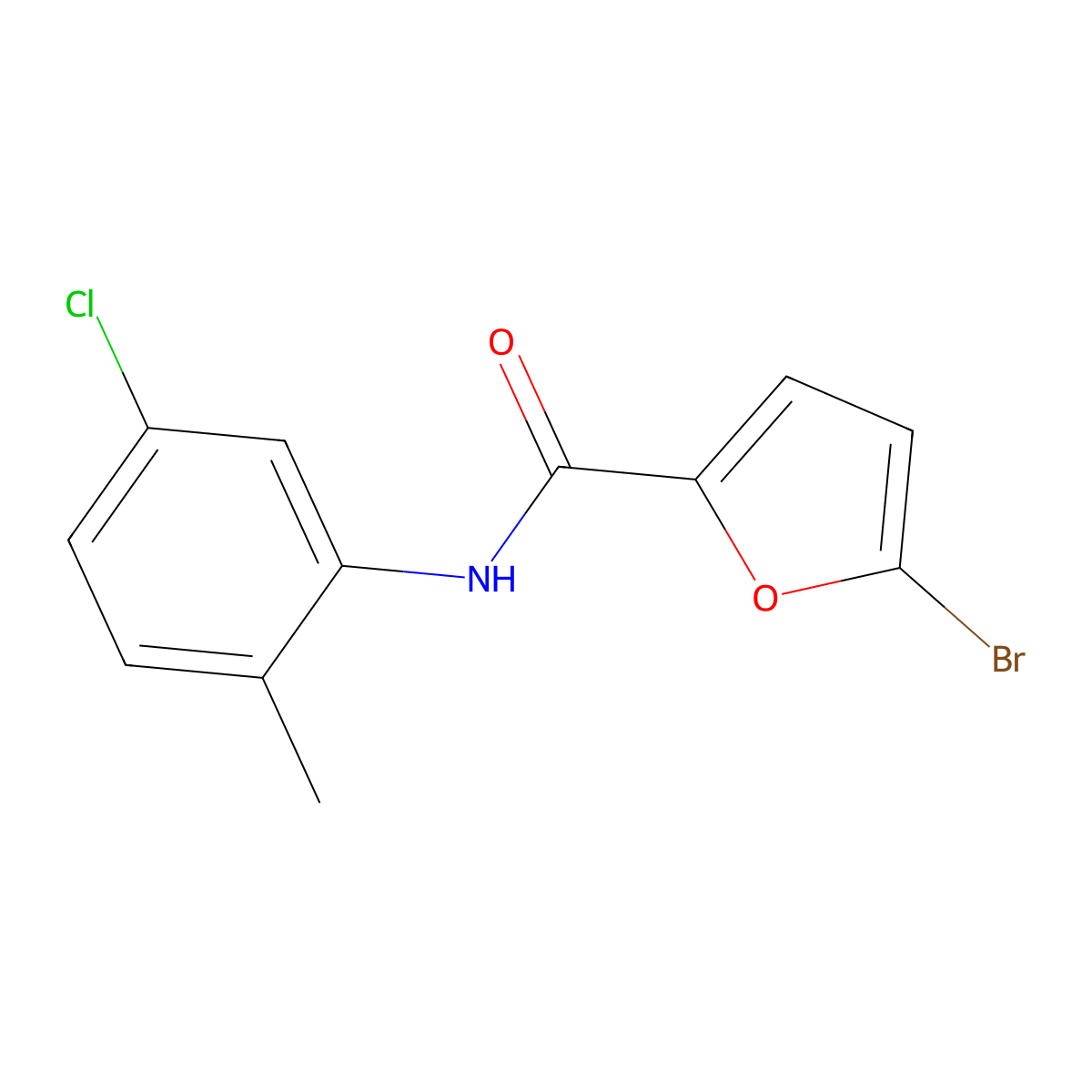 5-bromo-N-(5-chloro-2-methylphenyl)furan-2-carboxamide molecular structure, CAS 433690-84-7