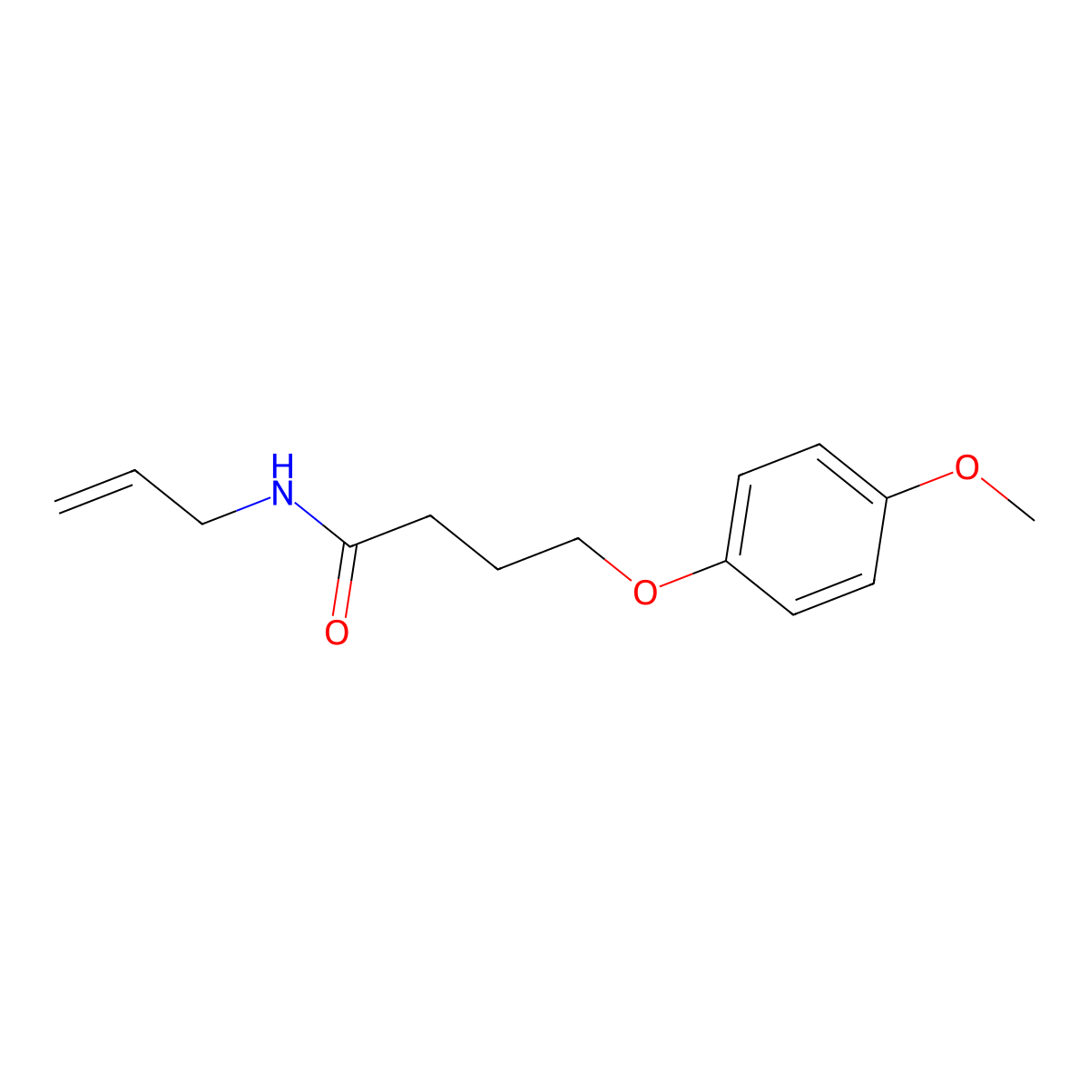 4-(4-methoxyphenoxy)-N-prop-2-enylbutanamide molecular structure, CAS 433690-94-9