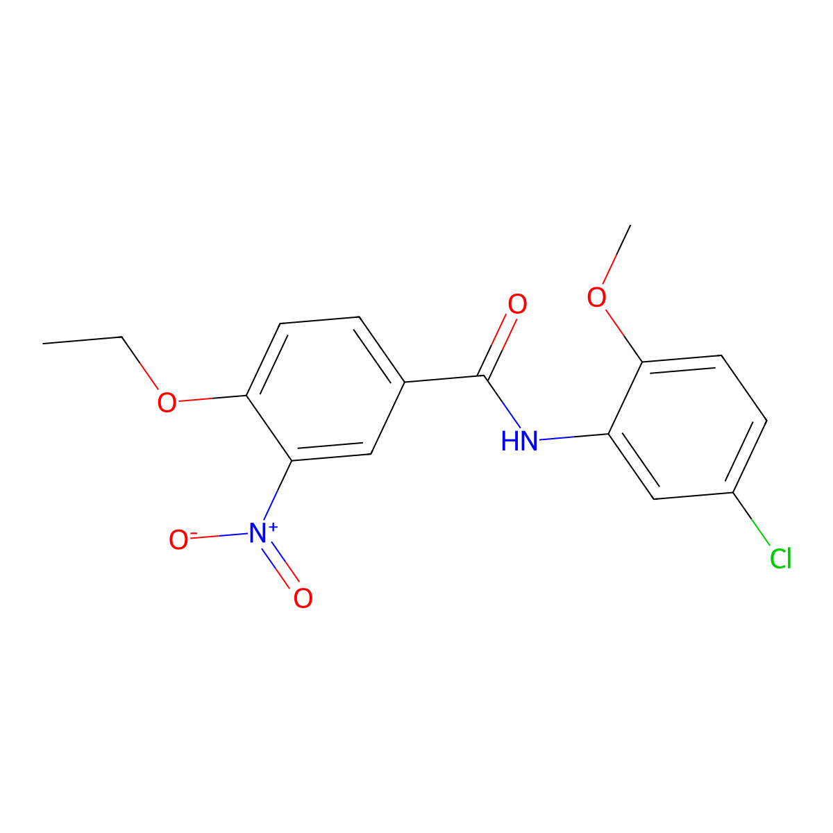 N-(5-chloro-2-methoxyphenyl)-4-ethoxy-3-nitrobenzamide molecular structure, CAS 433691-00-0