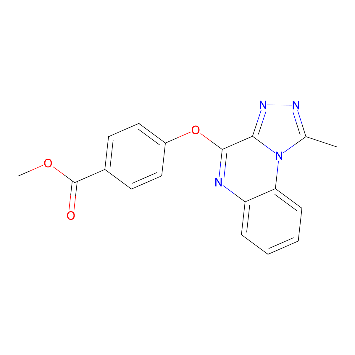 Methyl 4-[(1-methyl-[1,2,4]triazolo[4,3-a]quinoxalin-4-yl)oxy]benzoate molecular structure, CAS 433691-06-6