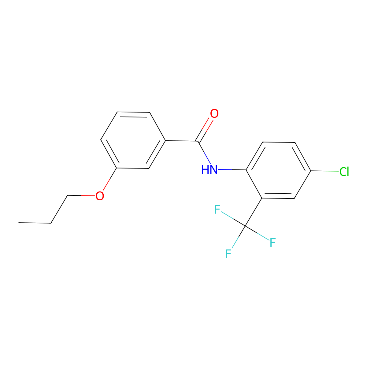 N-[4-chloro-2-(trifluoromethyl)phenyl]-3-propoxybenzamide molecular structure, CAS 433691-16-8
