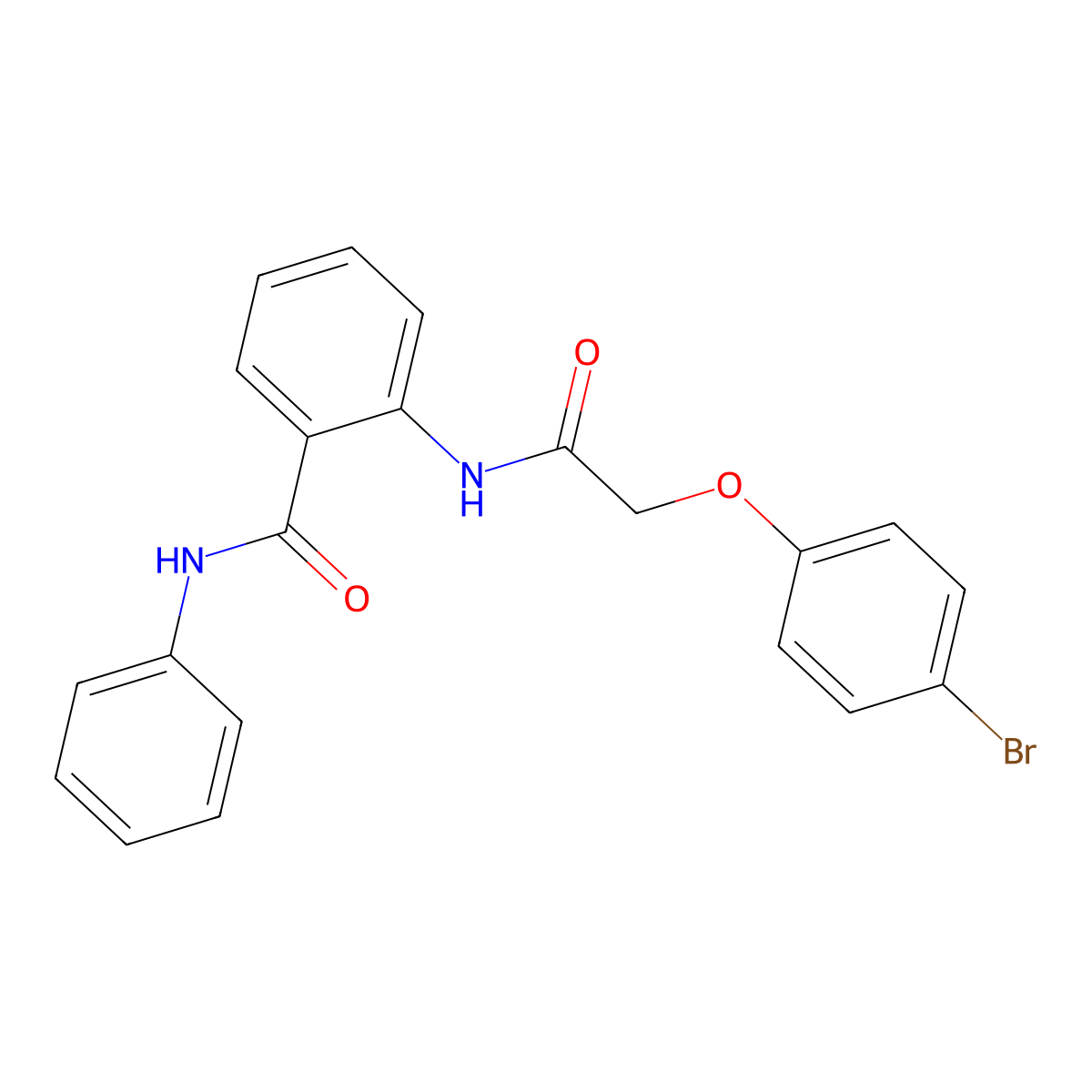 2-{[(4-bromophenoxy)acetyl]amino}-N-phenylbenzamide molecular structure, CAS 433691-38-4