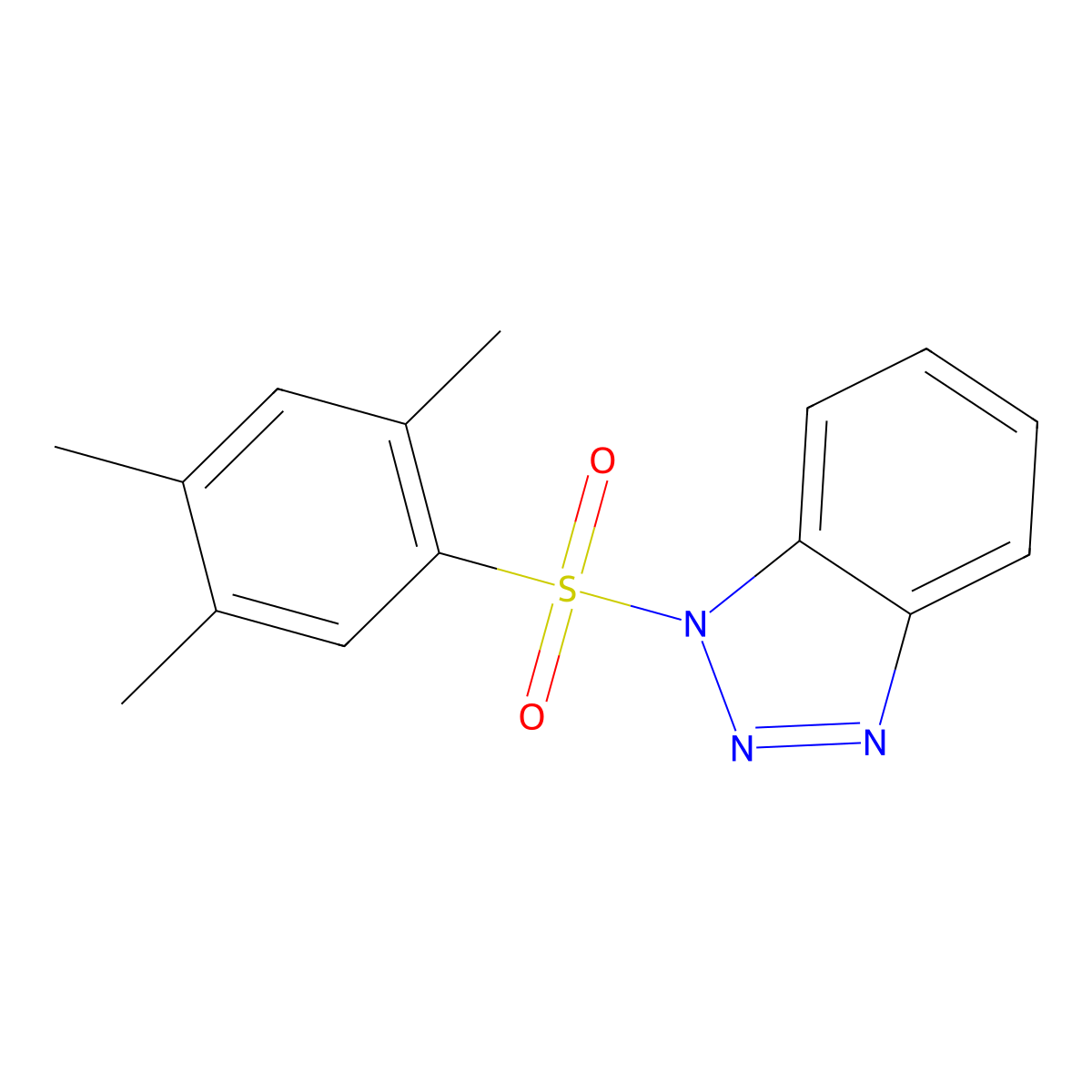 1-(2,4,5-trimethylbenzenesulfonyl)-1H-1,2,3-benzotriazole molecular structure, CAS 433691-41-9
