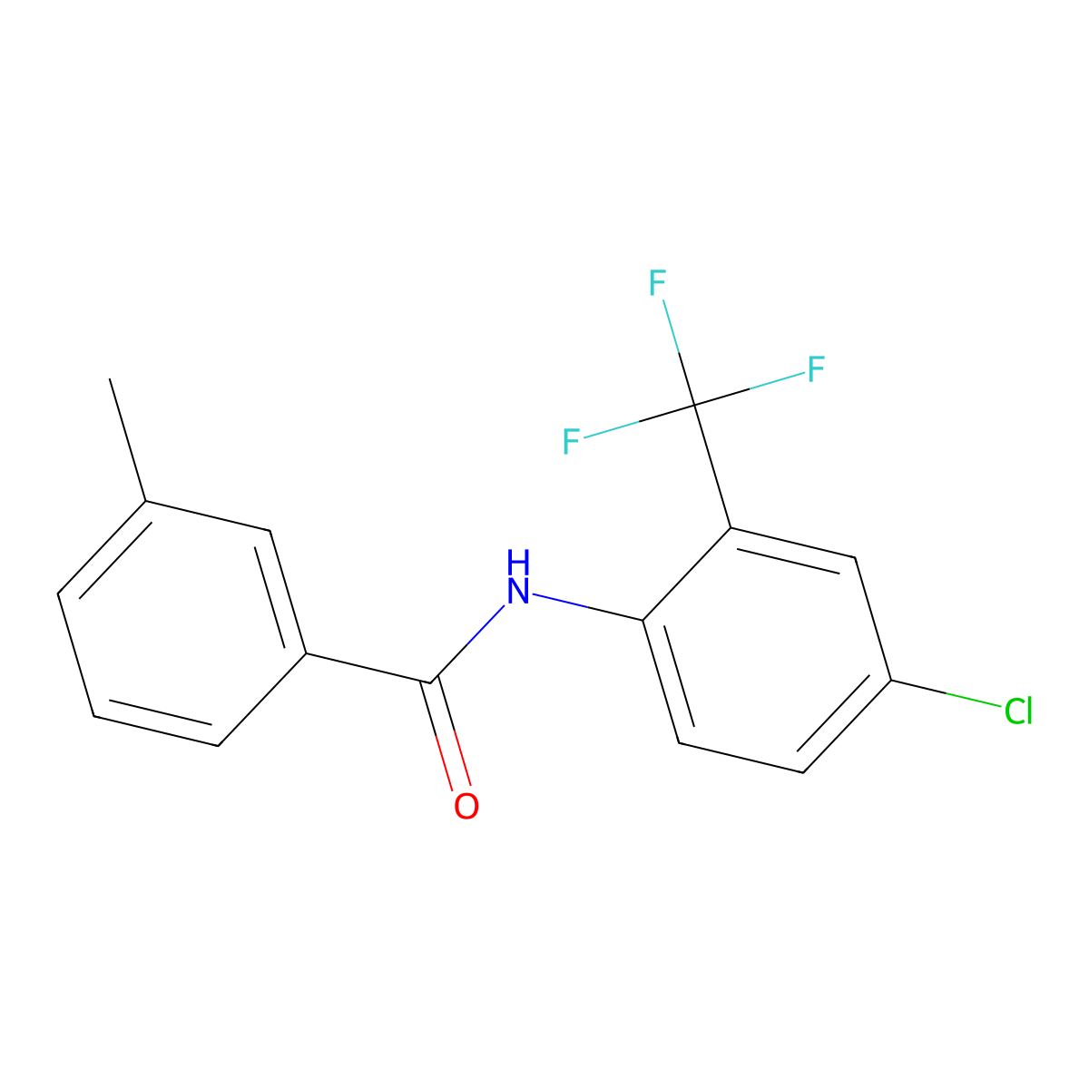 N-[4-chloro-2-(trifluoromethyl)phenyl]-3-methylbenzamide molecular structure, CAS 433691-43-1