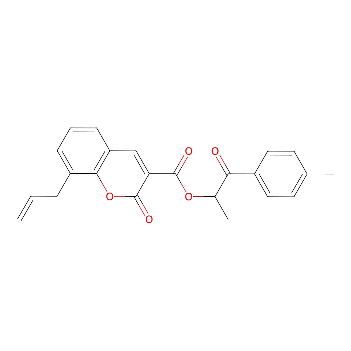 1-oxo-1-(p-tolyl)propan-2-yl 8-allyl-2-oxo-2H-chromene-3-carboxylate molecular structure, CAS 433691-48-6